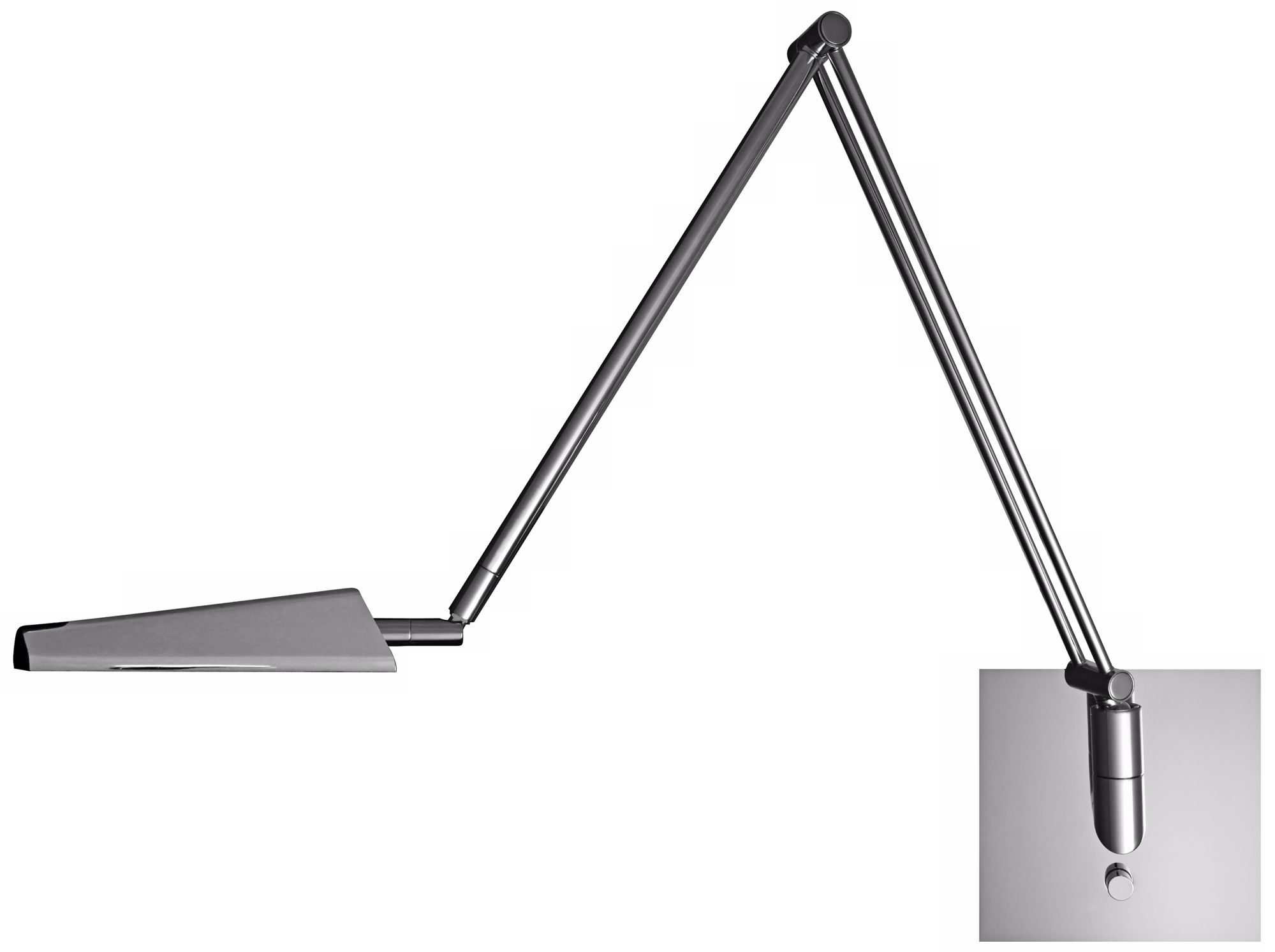 Mondoluz Ronin Chromium LED Swing Arm Wall Lamp