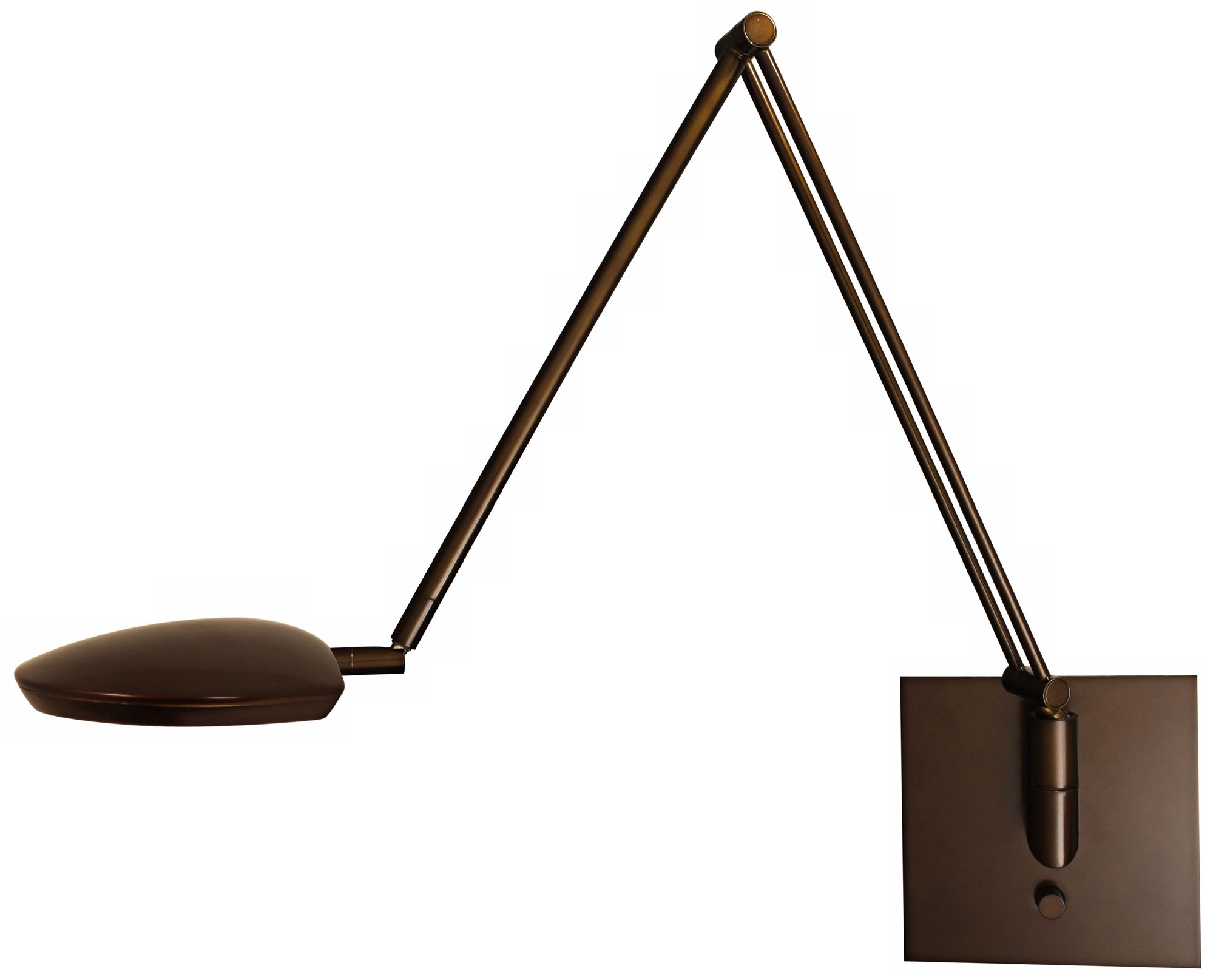Mondoluz Pelle Urban Bronze LED Swing Arm Wall Lamp