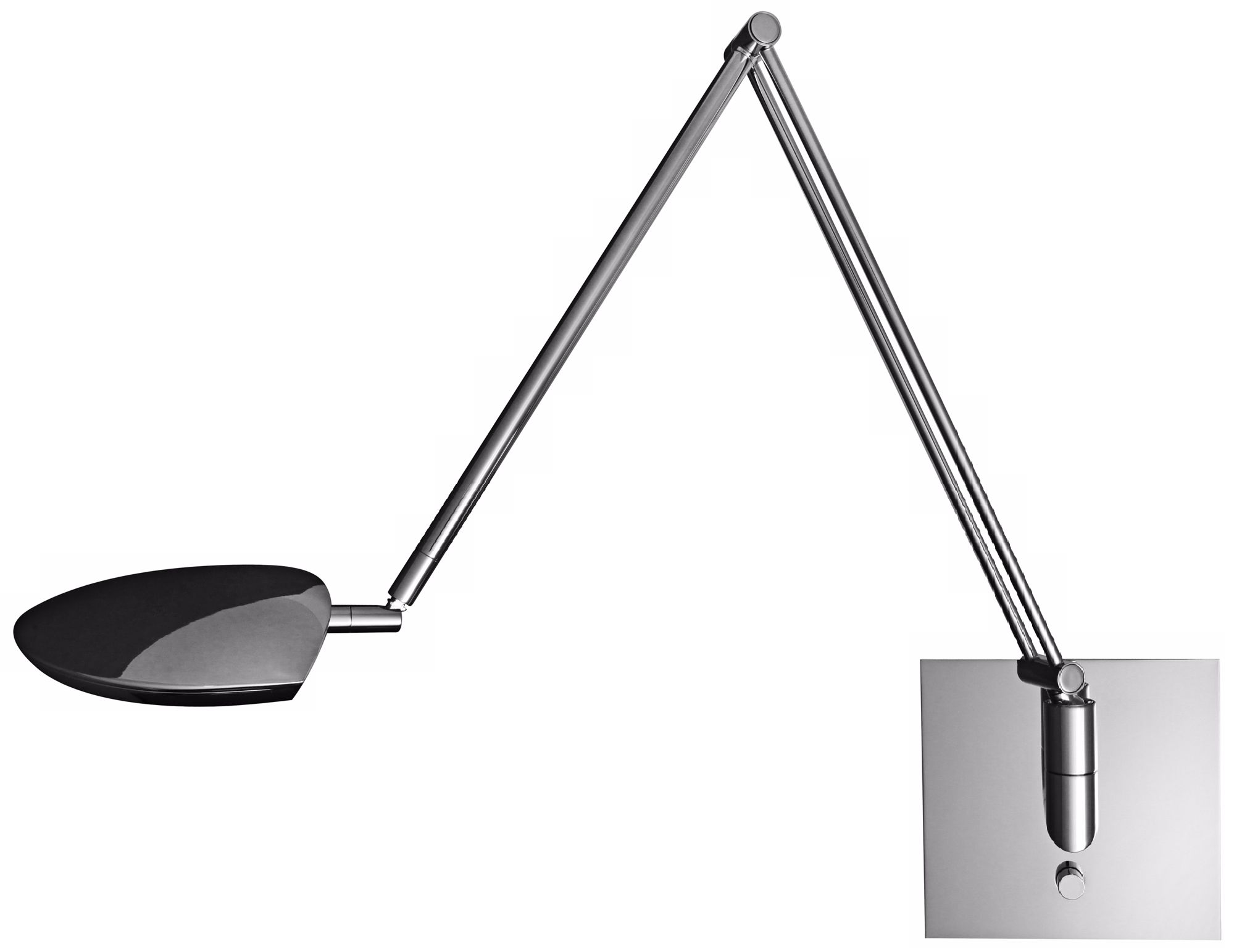 Mondoluz Pelle Chromium LED Swing Arm Wall Lamp