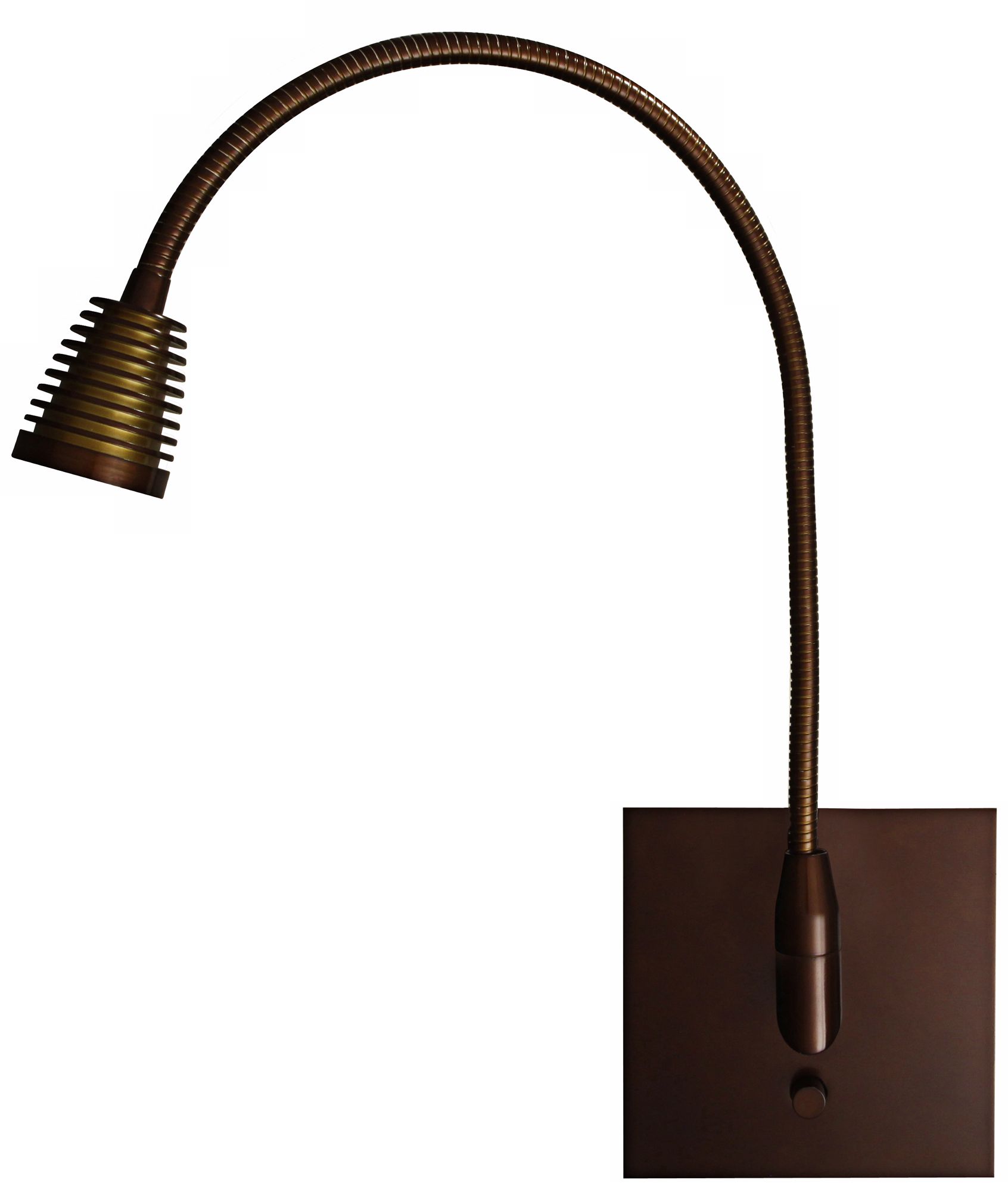 Mondoluz Imu Urban Bronze Gooseneck LED Wall Lamp