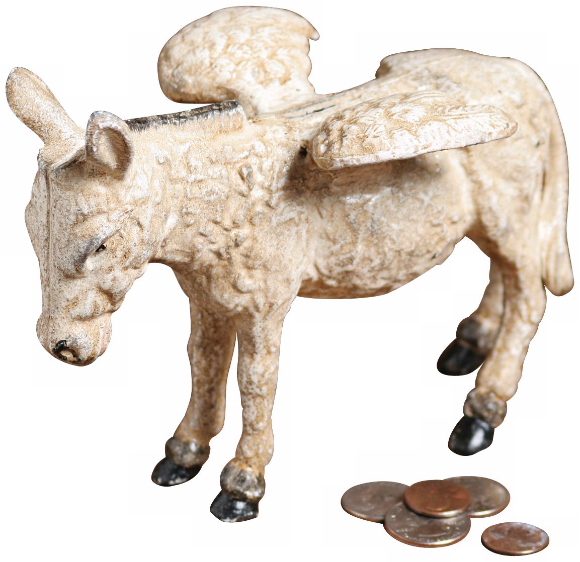 Cast Iron Winged Donkey Bank