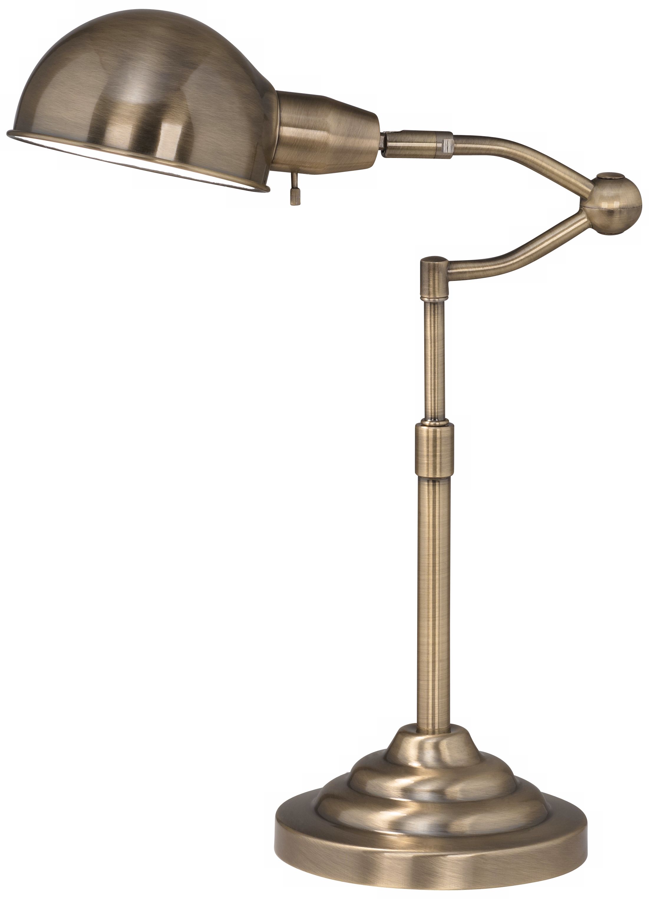 OTT-LITE Ashley Antique Brass Adjustable Desk Lamp
