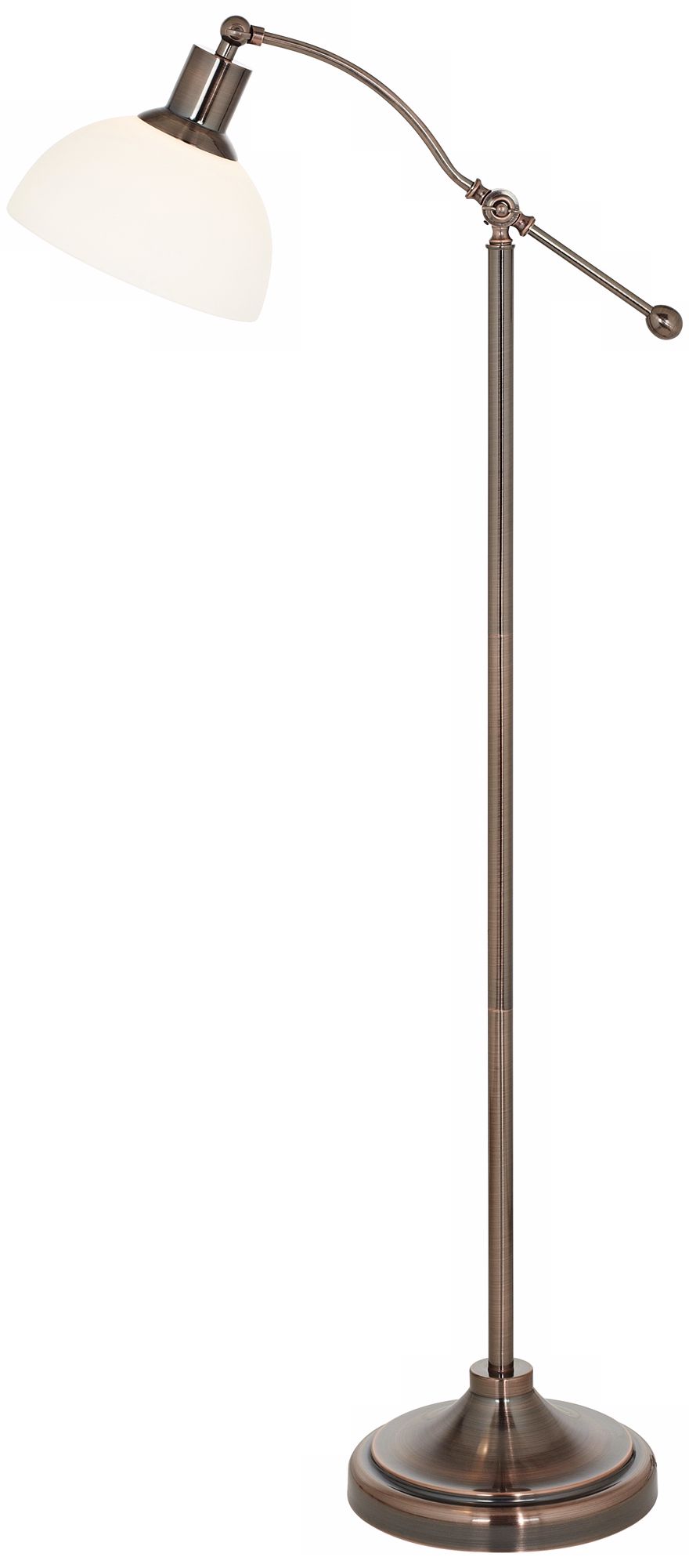 OTT-LITE Tupelo Copper Bronze Adjustable Arm Floor Lamp