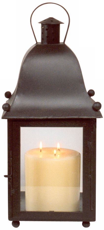 Hand-Forged Iron San Juan Lantern With Rust Finish