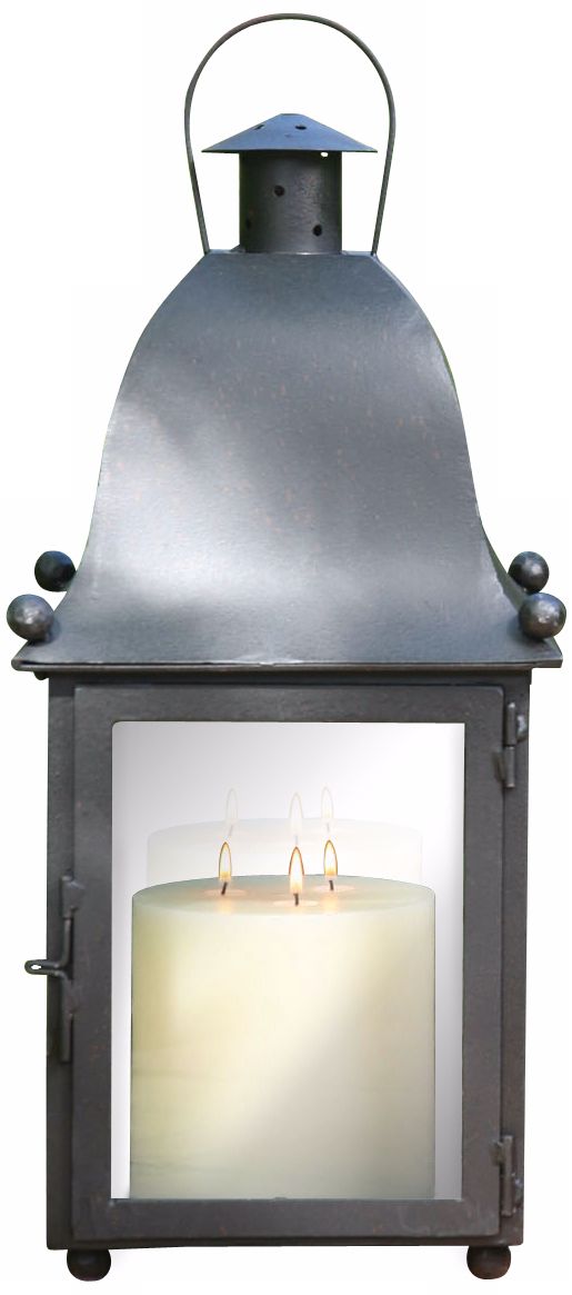 San Juan Black 22" High Candle Lantern