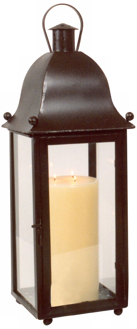 Hand-Forged Iron Grande San Juan Lantern With Rust Finish