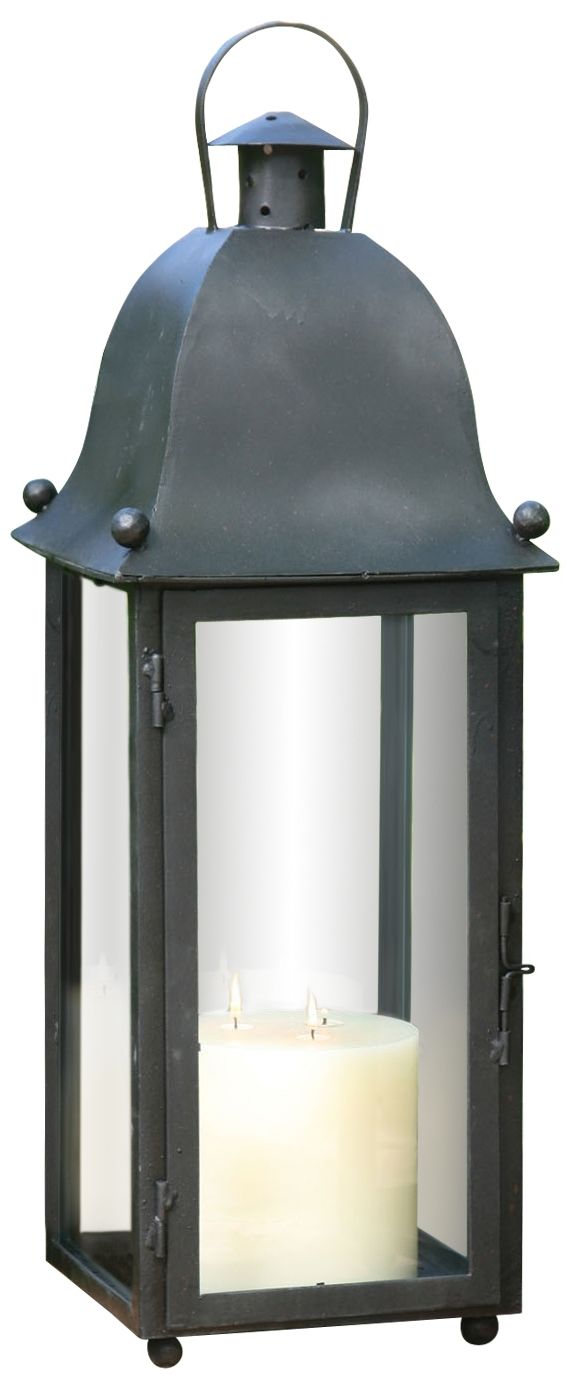 Grande San Juan Black 30" High Candle Lantern.