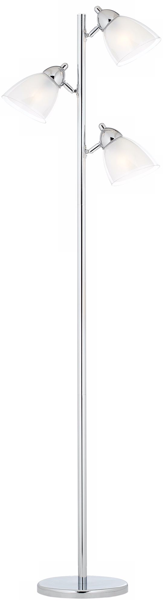 Triplicity Chrome Finish 3-Light Adjustable Floor Lamp