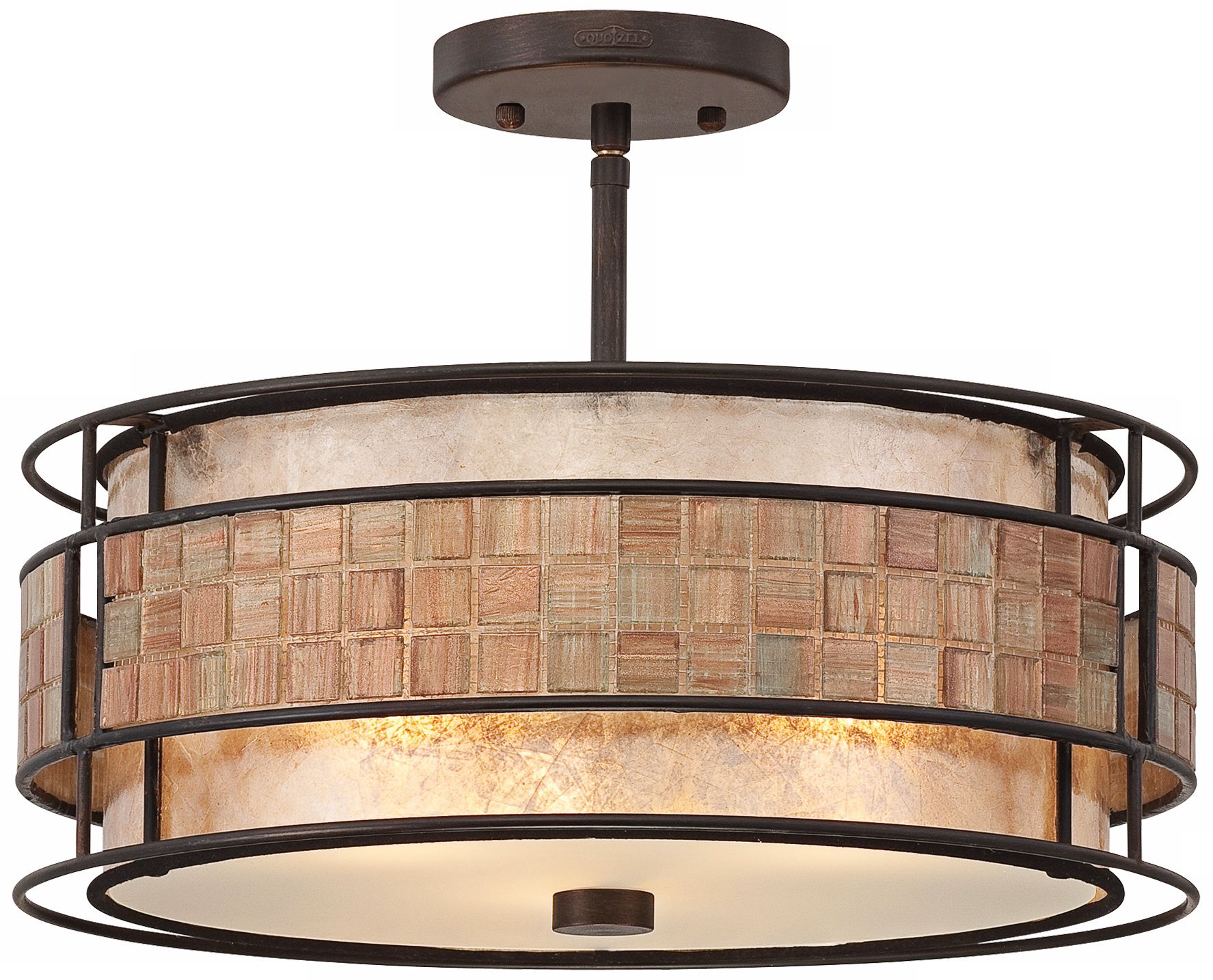 Quoizel Laguna 16" Wide Renaissance Copper Ceiling Light