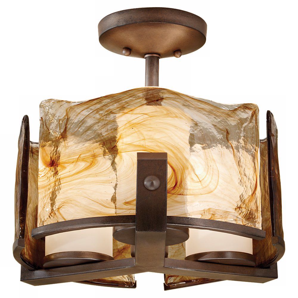 Murray Feiss Aris 15" Wide Roman Bronze Ceiling Light