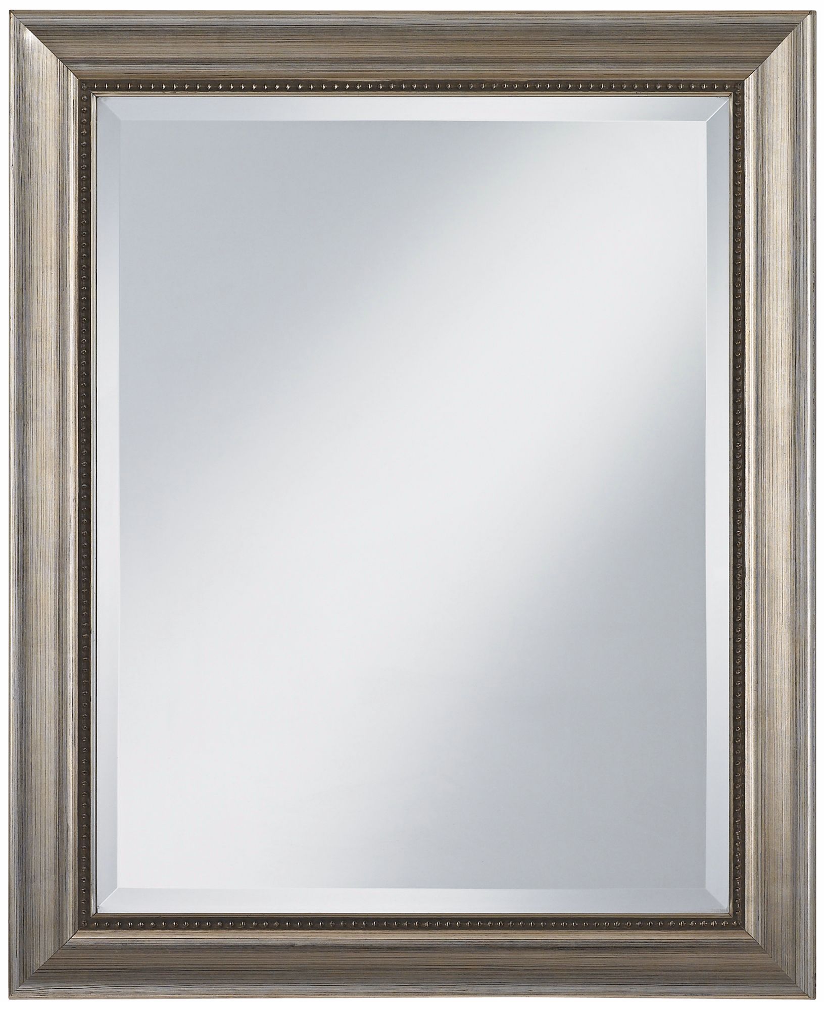 Chalon Silver Wood Frame 33" High Wall Mirror