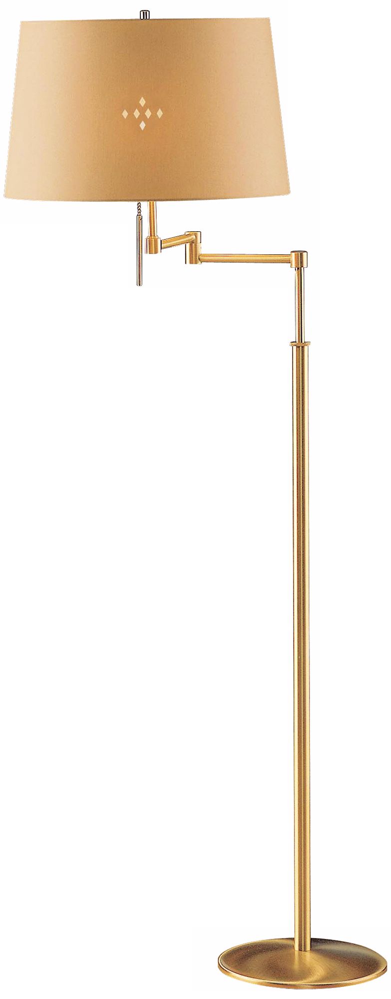 Brush Brass Diamond Kupfer Swing Arm Holtkoetter Floor Lamp