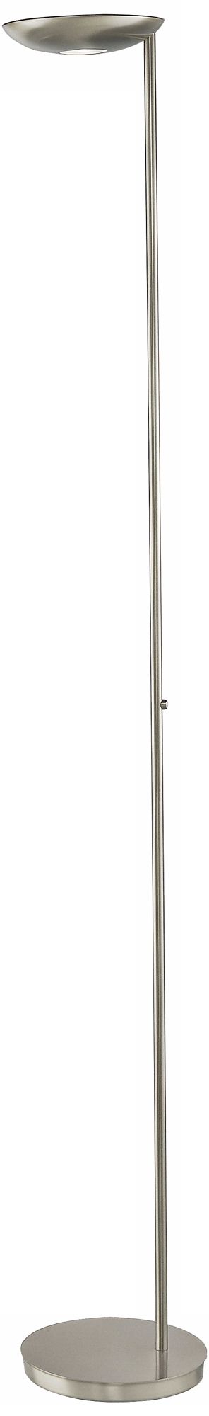 Satin Nickel Raumfluter LED Holtkoetter Torchiere Floor Lamp