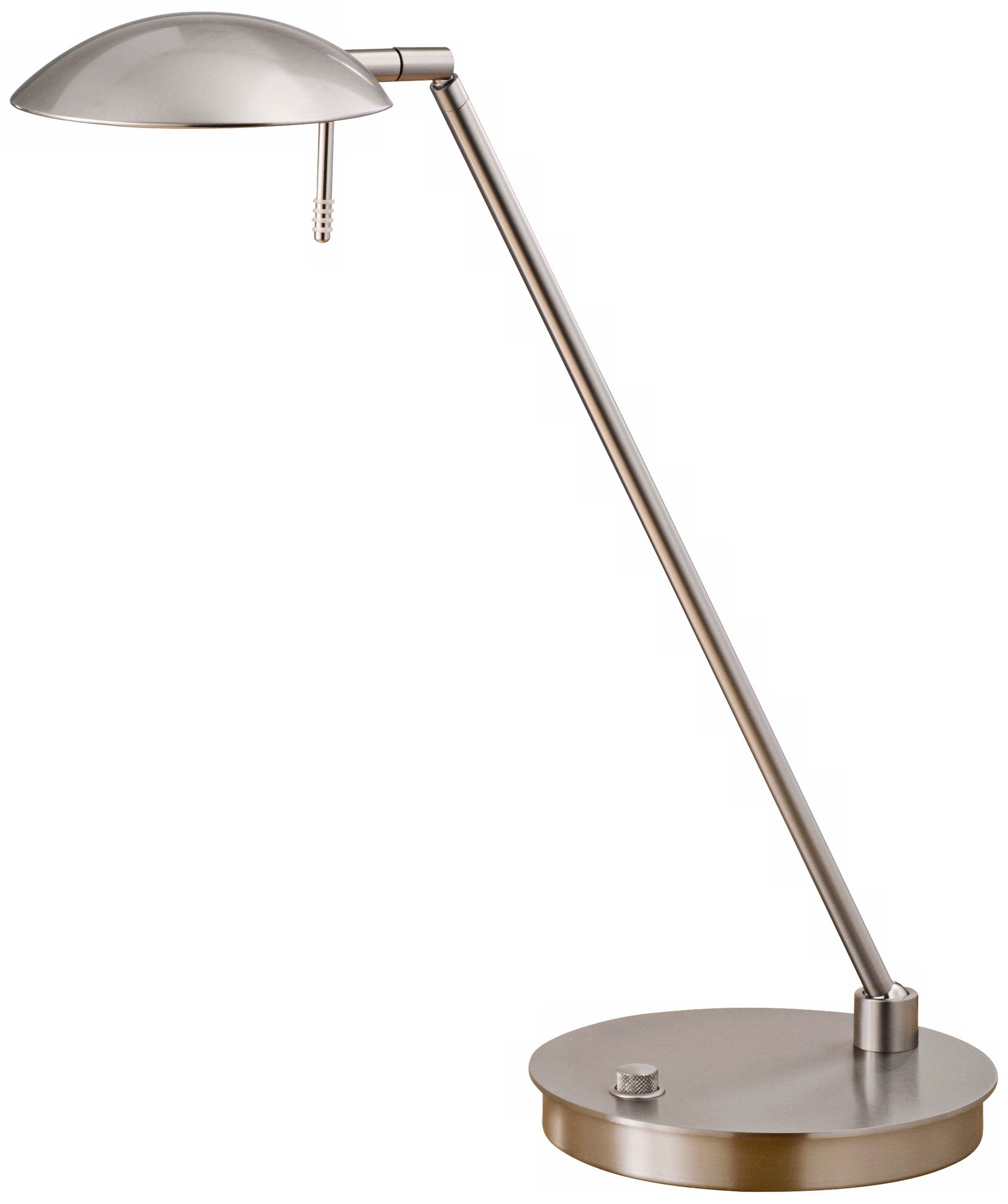 Satin Nickel Bernie Turbo LED Tilt Holtkoetter Desk Lamp