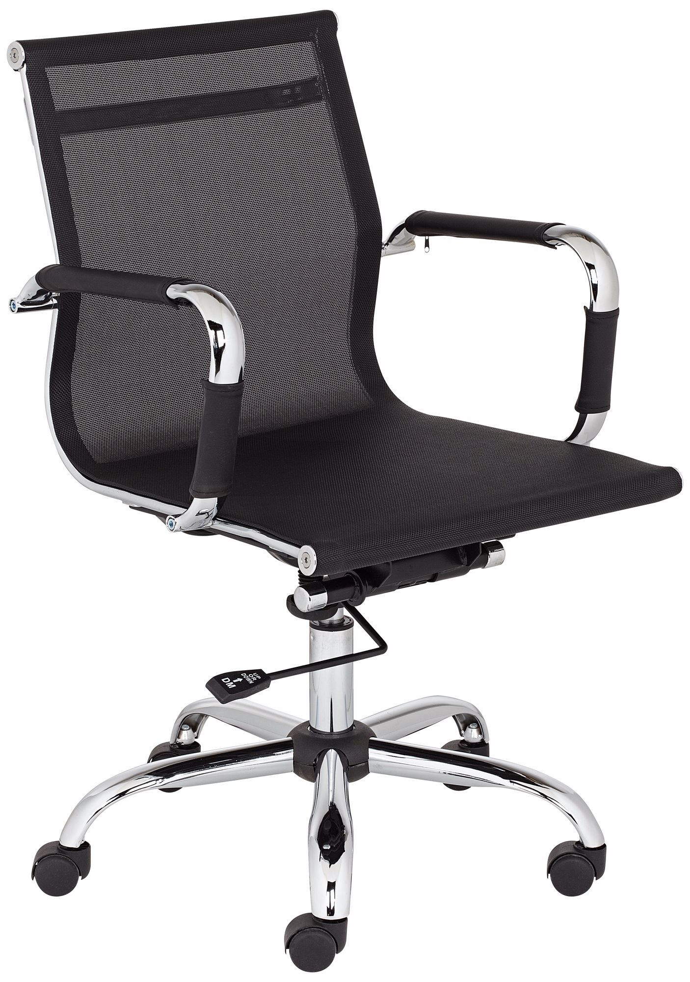 Maxmesh Black and Chrome Low Back Desk Chair