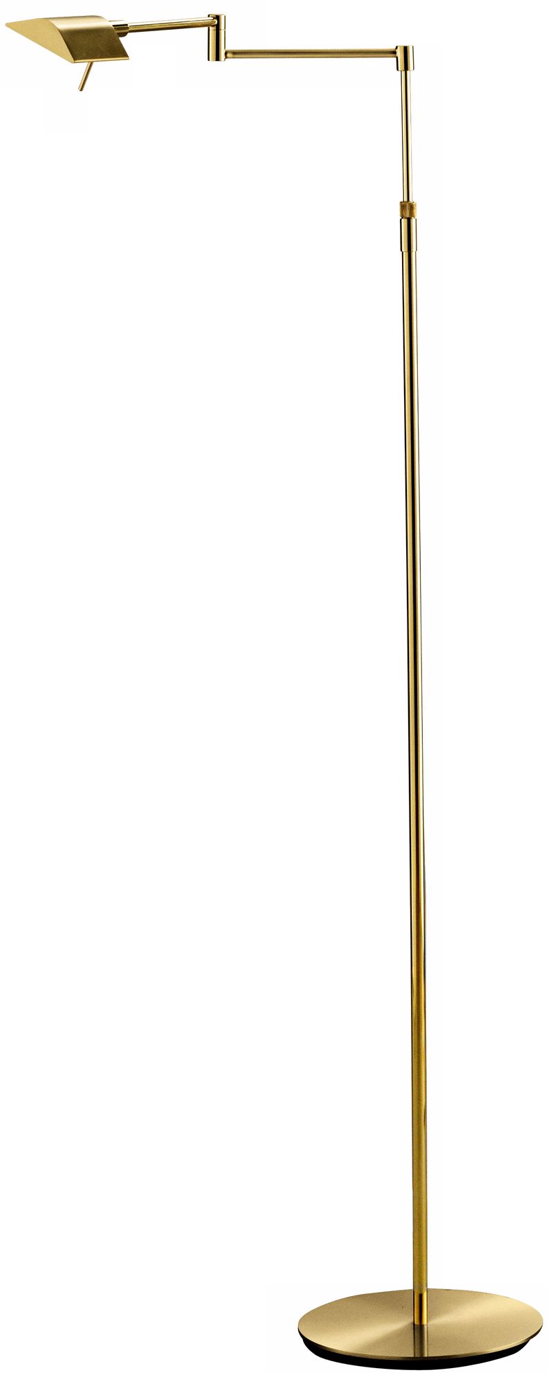 Dual Brass Swing Arm LED Holtkoetter Floor Lamp