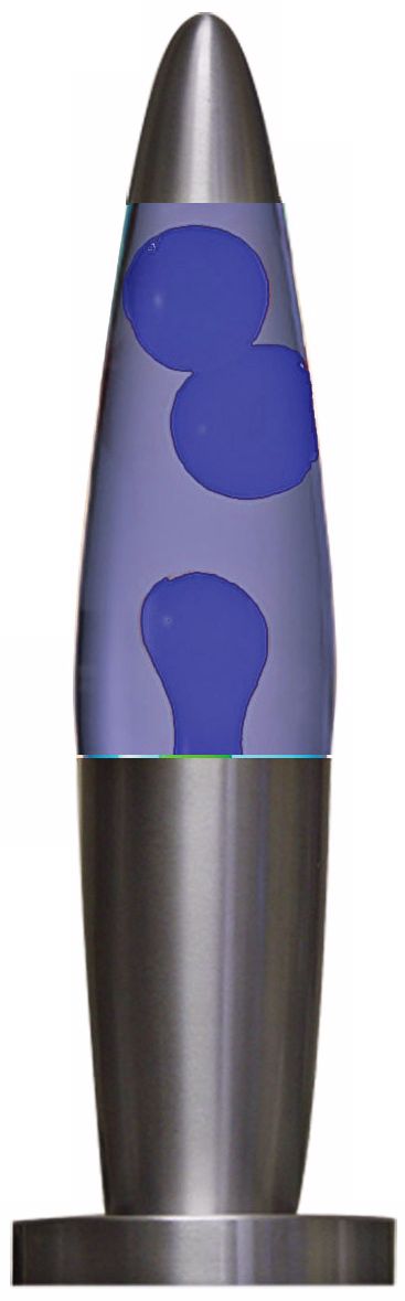 Silver Base Blue and Blue Motion Lamp