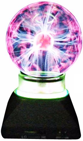 Plasma Ball with Neon Ring Accent Lamp