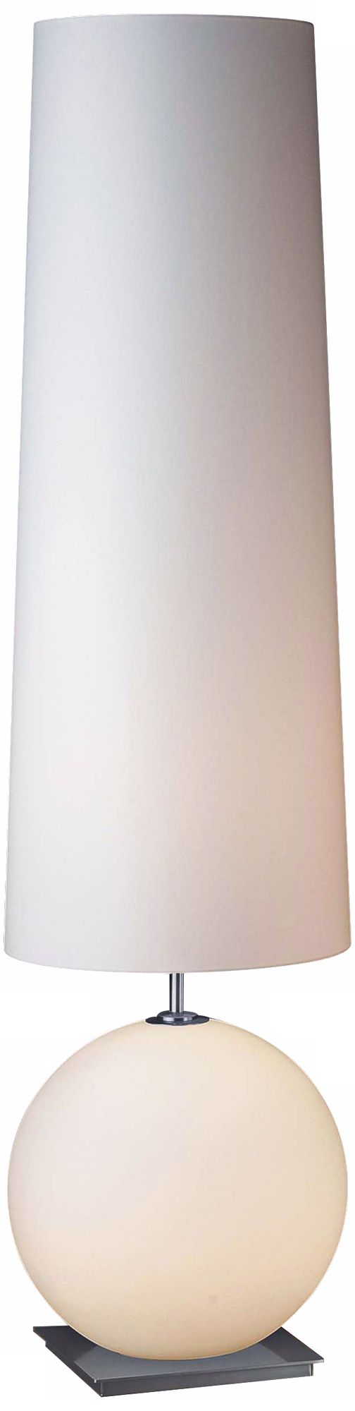 White Round Shade Galileo Halogen Holtkoetter Floor Lamp