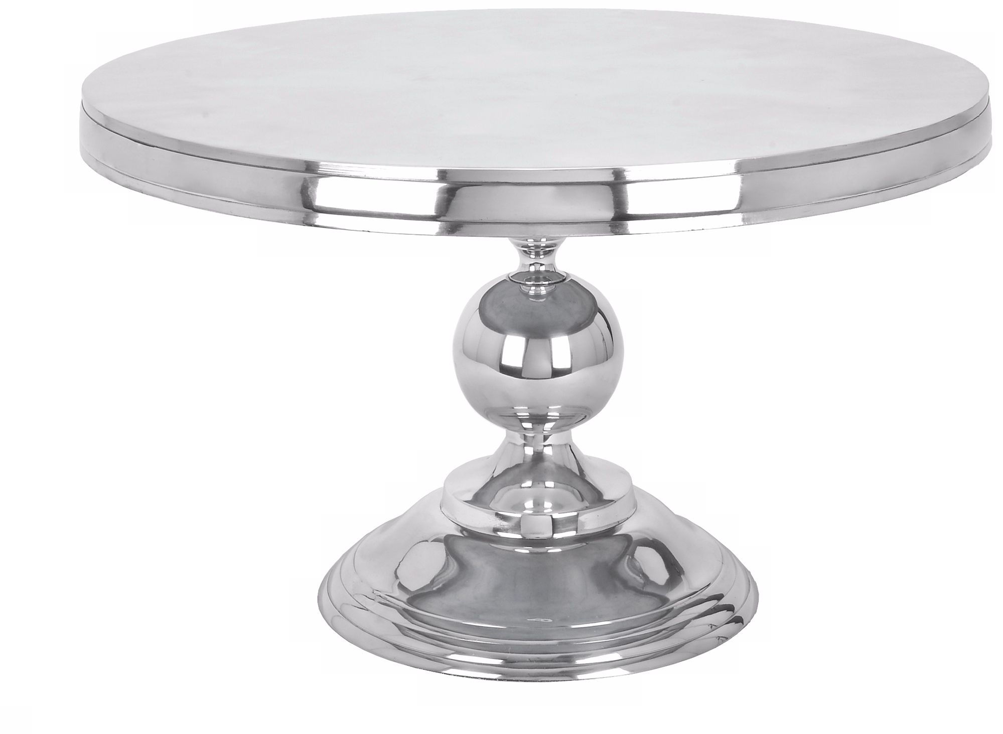Contemporary Chrome 30" Wide Round Accent Table