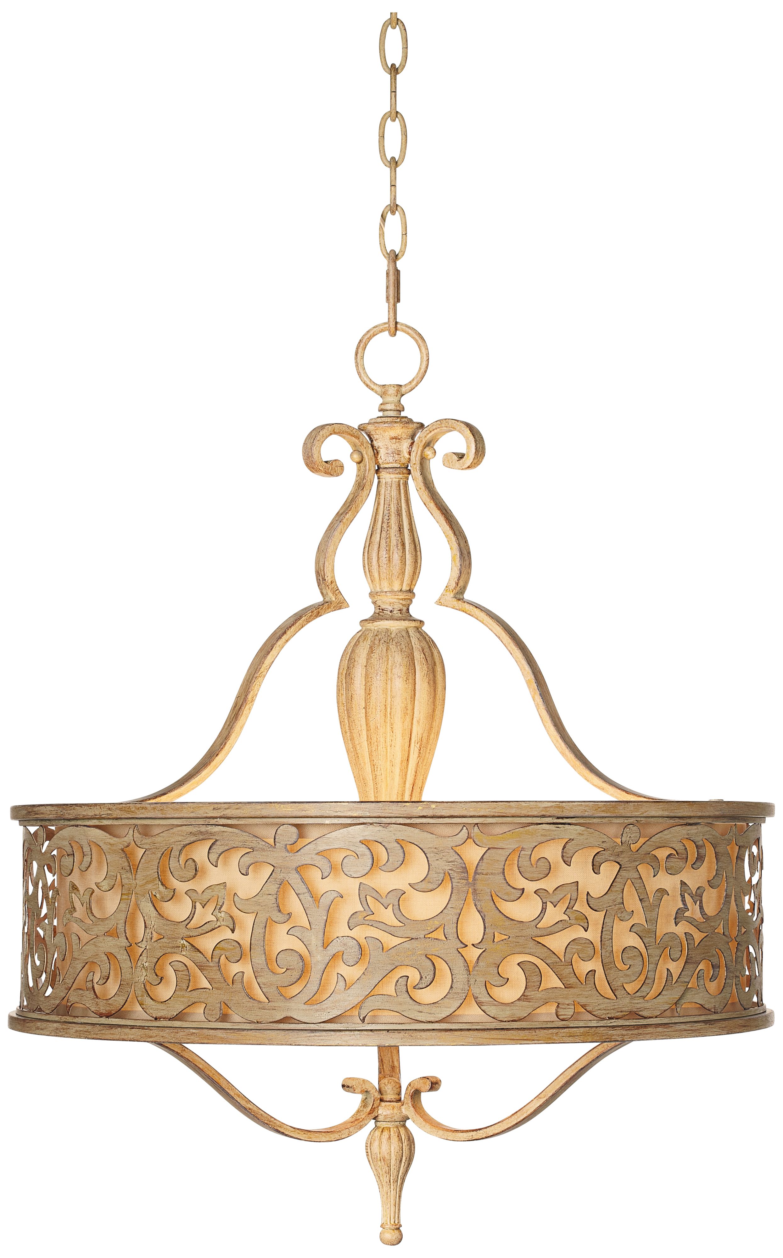 Fredrick Ramond Carabel 3-Light 21" Champagne Chandelier
