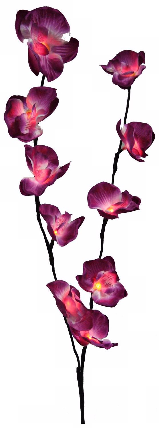 Silk Orchid Flowers 36" High LED Light Accent