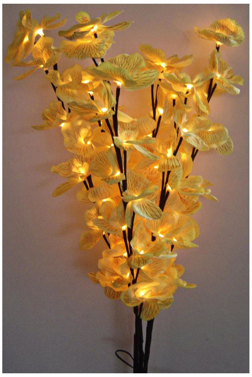 Decorative Yellow LED Orchid Blossom Tree Accent Light U7876