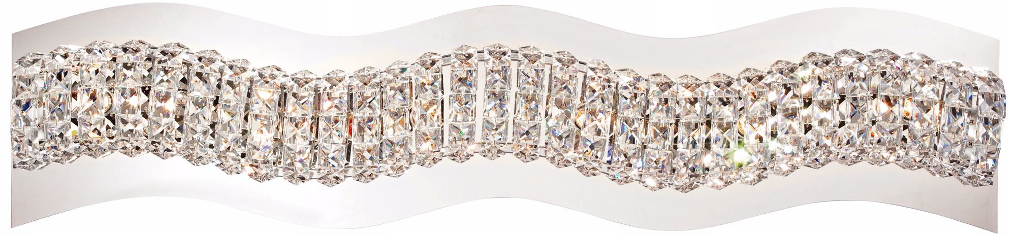 Crystal Wave 30" Wide Bathroom Light Fixture