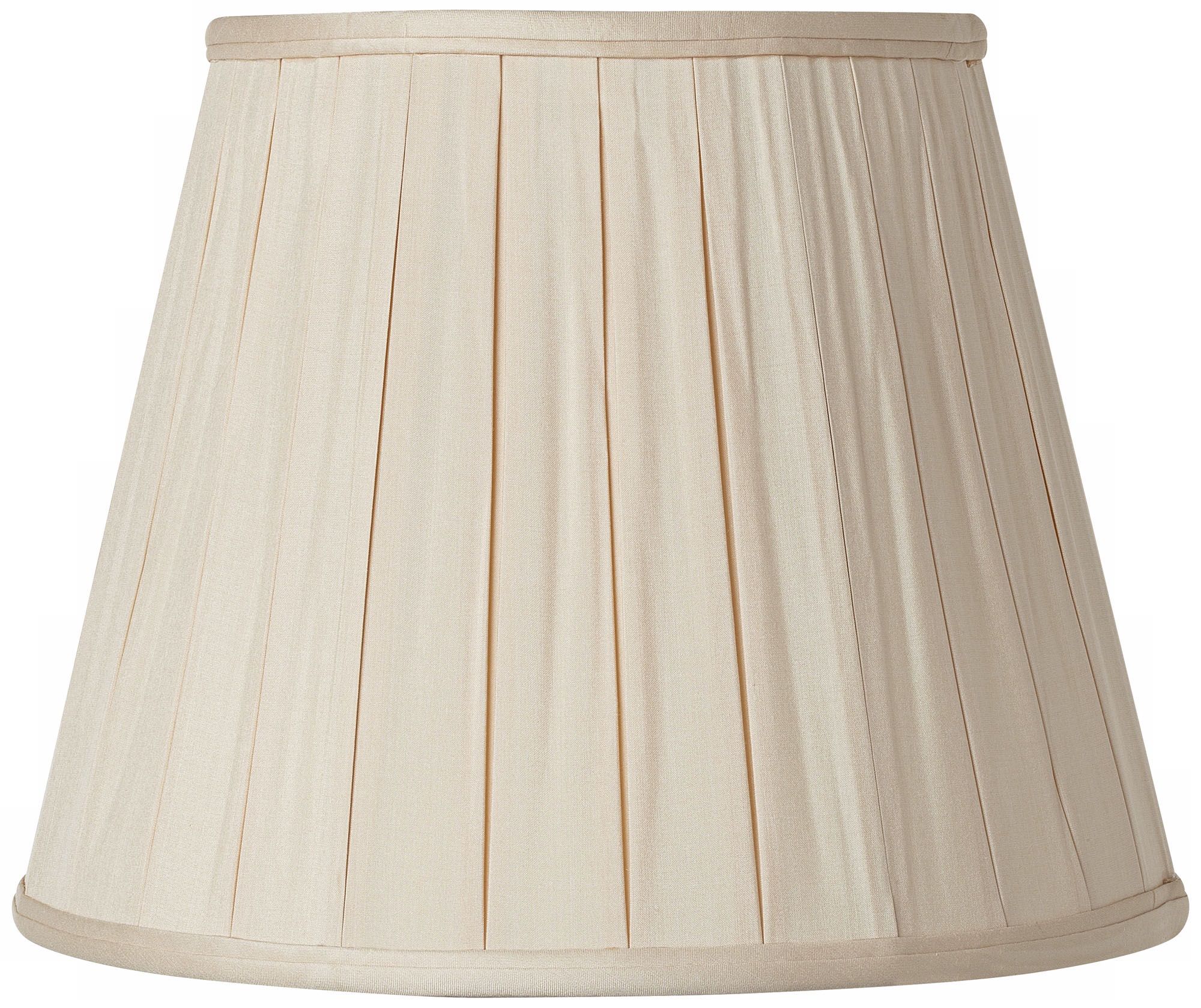 Sand Silk Pleated Empire Lamp Shade 9x14x11 (Spider)