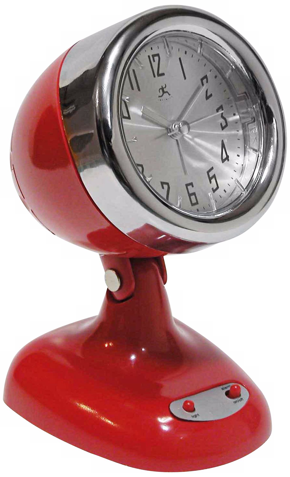 Spot Light Red 6 1/2" High Retro Alarm Clock