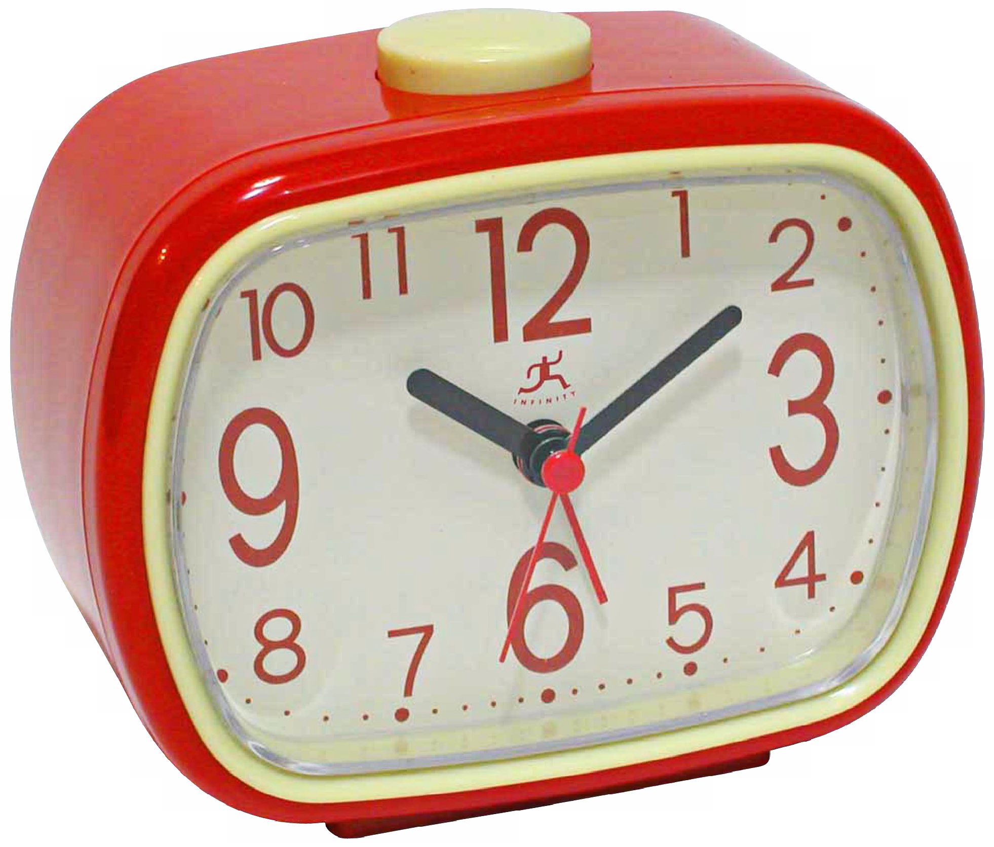 That 70s Red 4 1/2" Wide Alarm Clock