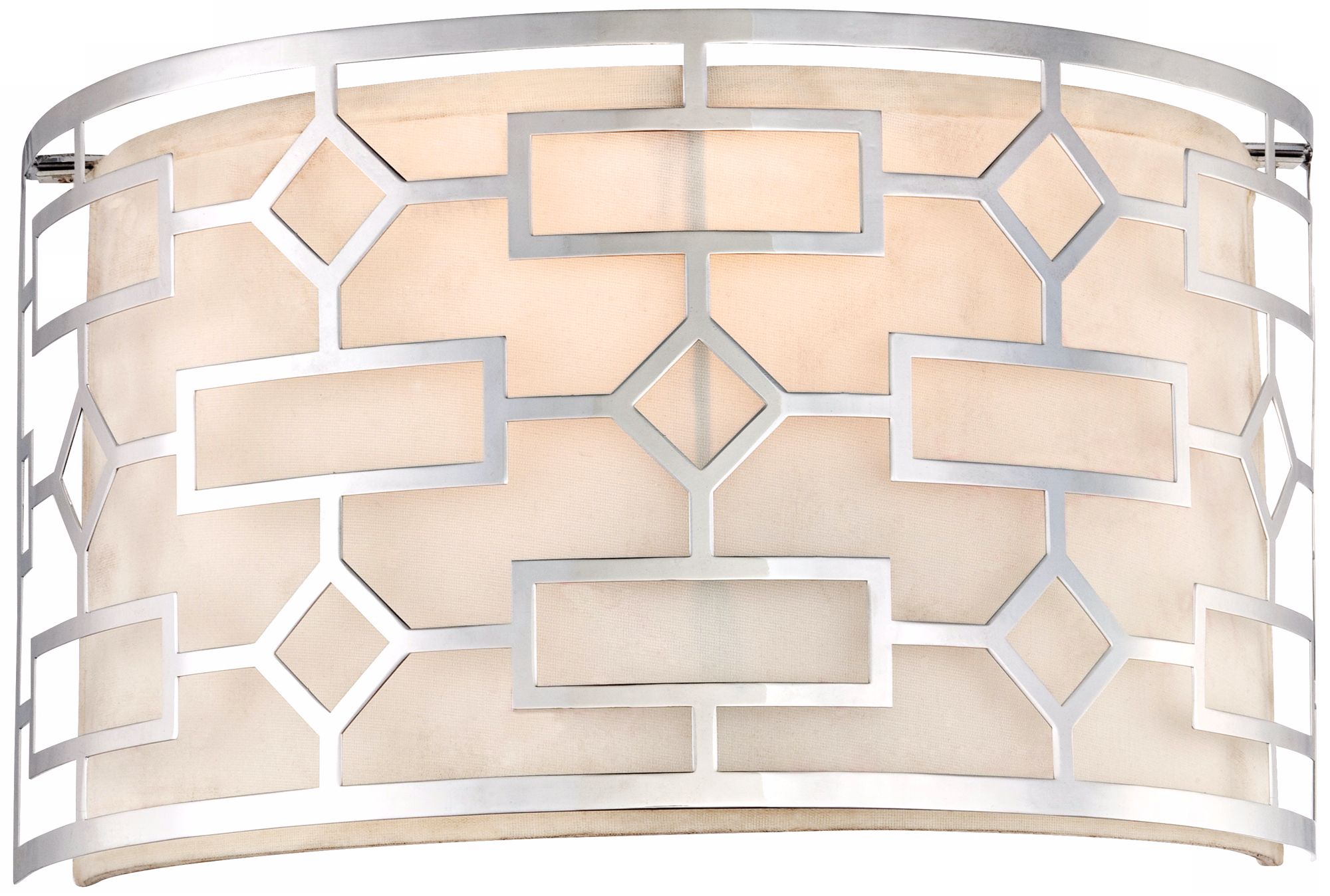 Possini Cut-Out Chrome 13 3/4" Wide Wall Sconce