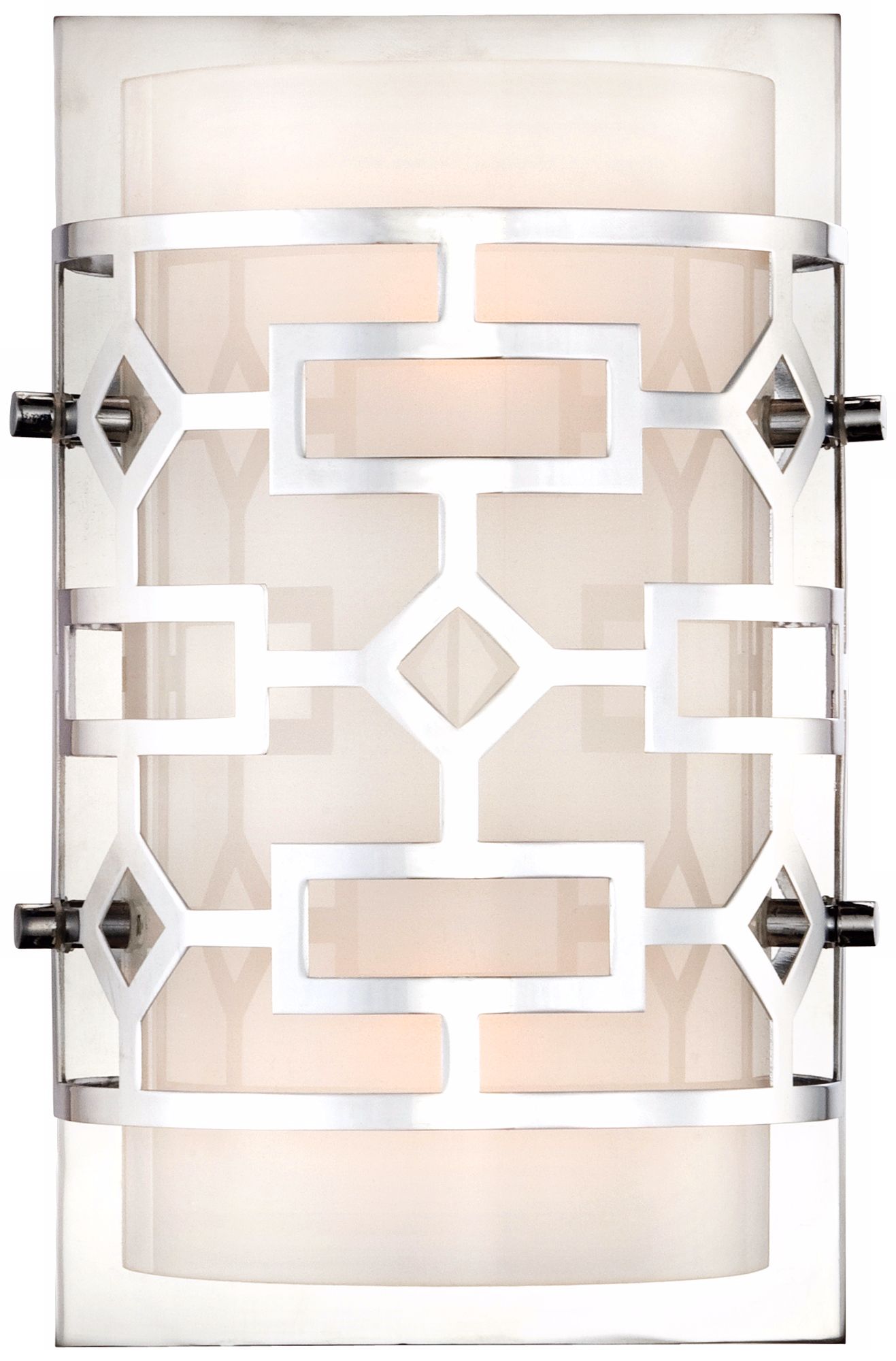 Possini Cut-Out Chrome 9" High Wide Wall Sconce