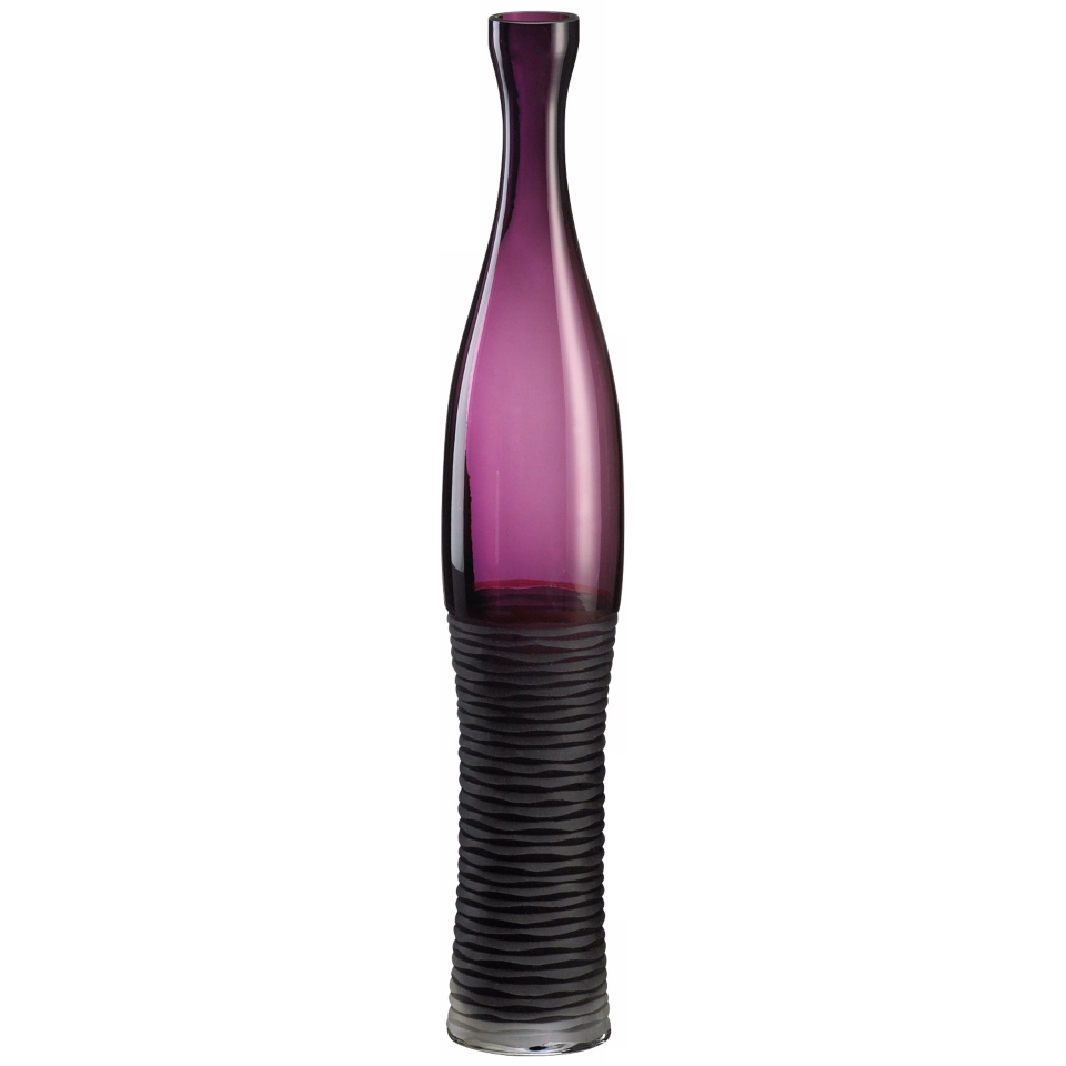 Small Amethyst Glass Bottle Vase   #U8183