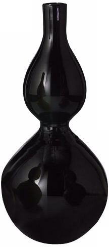 Black Silhouette Glass Vase