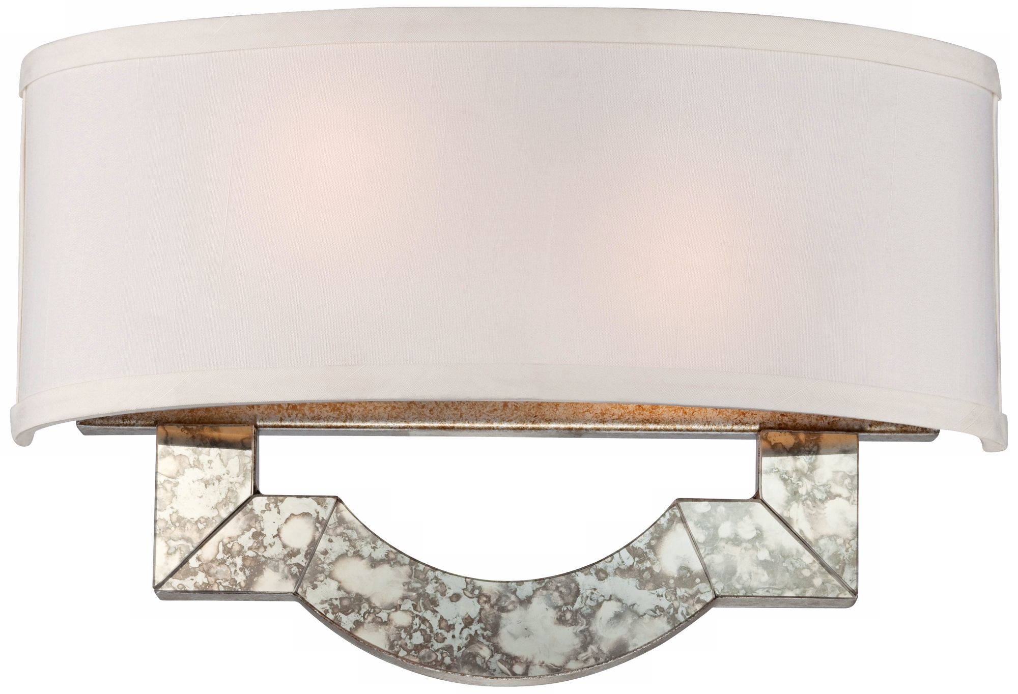 Antique Silver Mirror 14 1/4" Wide ADA Compliant Wall Sconce