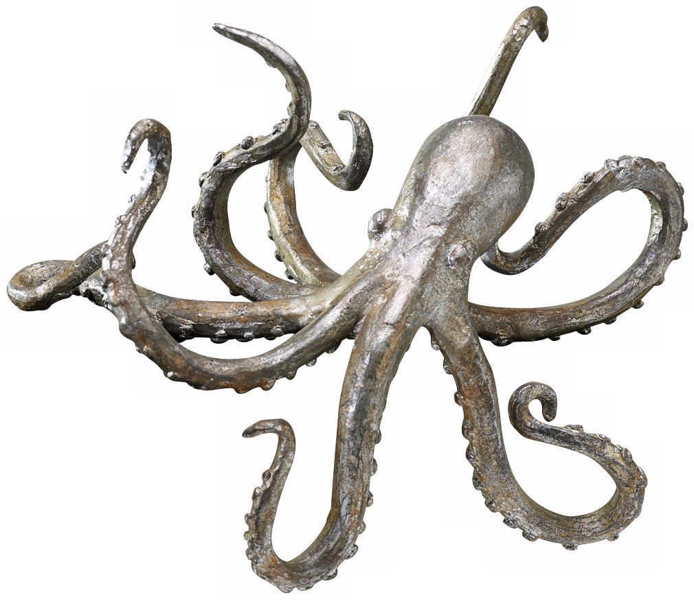 Cast Iron Octopus Decorative Shelf Sculpture