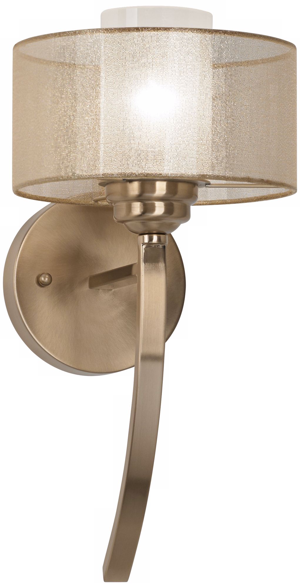 Possini Euro Alecia 8" Wide Satin Brass Wall Sconce