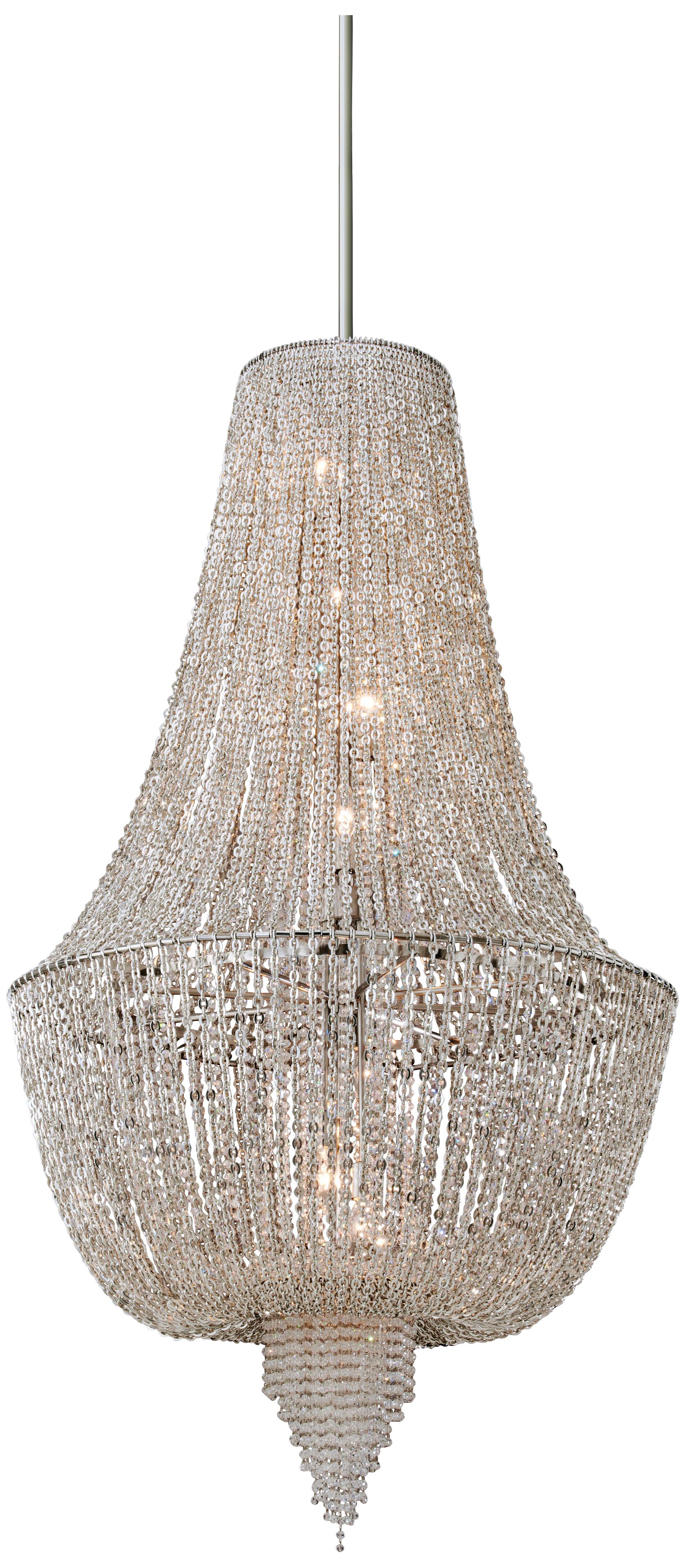 Vixen Polished Nickel 60 1/2" High Corbett Pendant Light