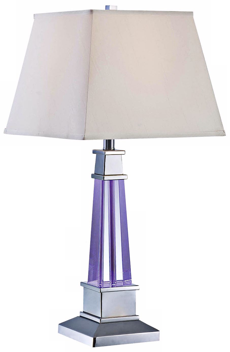 Cicely Crystal Lamp with LED Color Changing Column