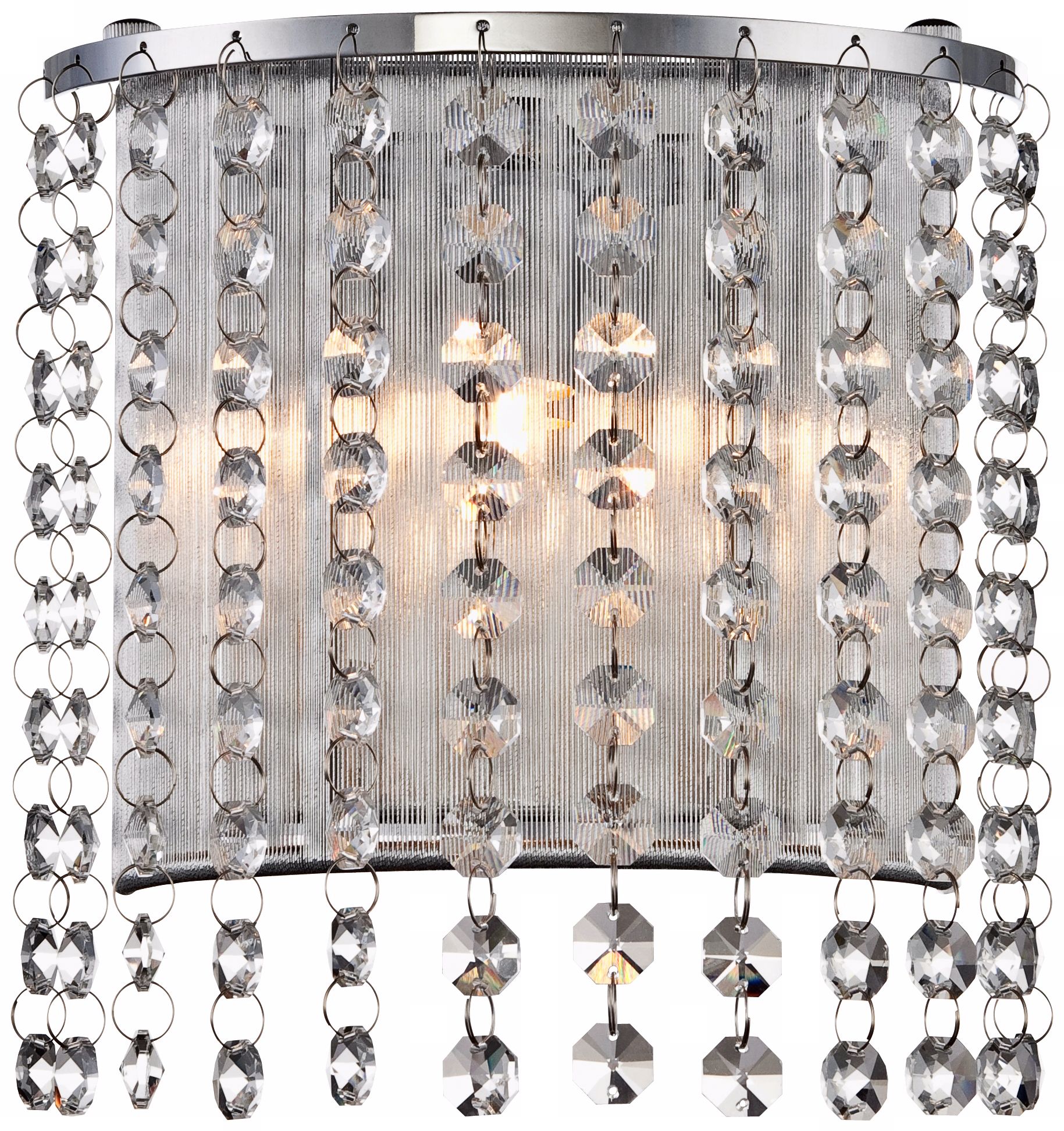 Possini Euro Silver and Bead 7" High Wall Sconce