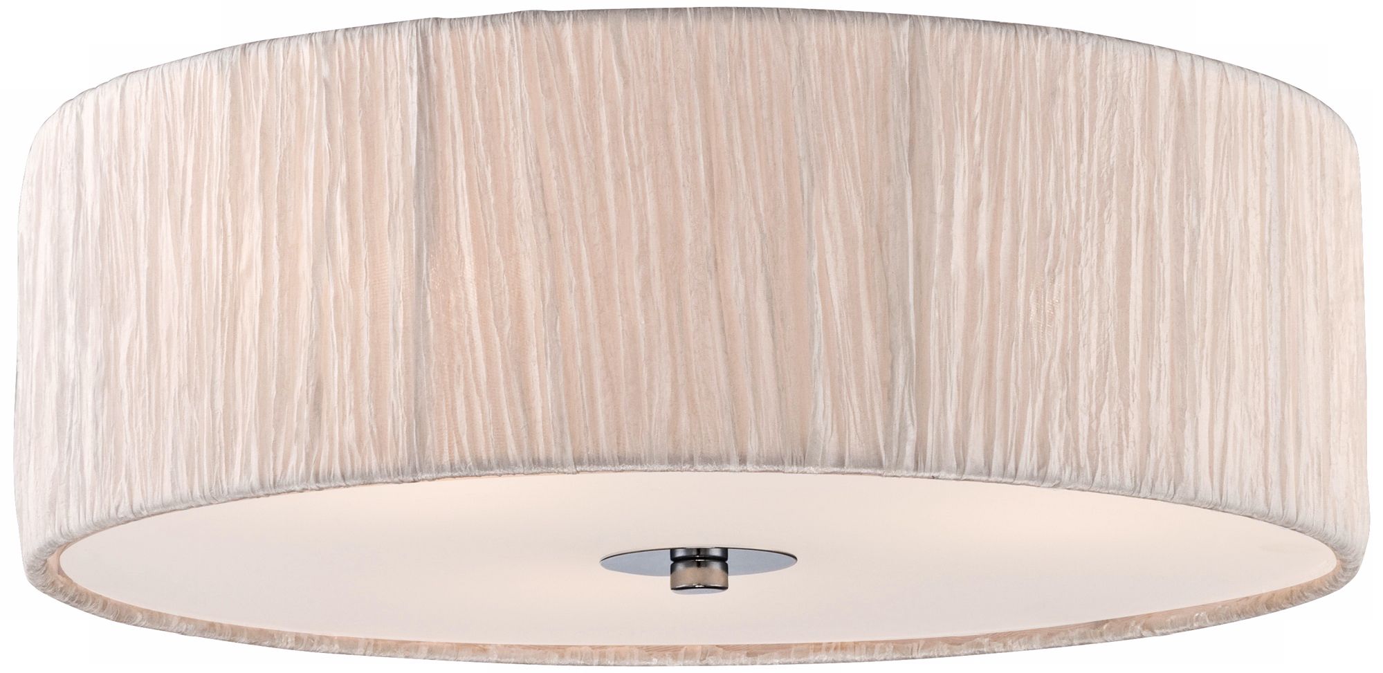 Possini Euro 16" Wide Ivory-White Flushmount Ceiling Fixture