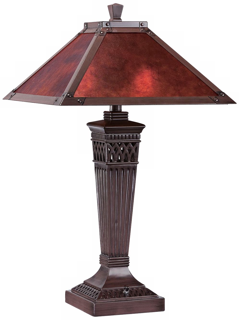 Branson Aged Bronze with Mica Shade Table Lamp