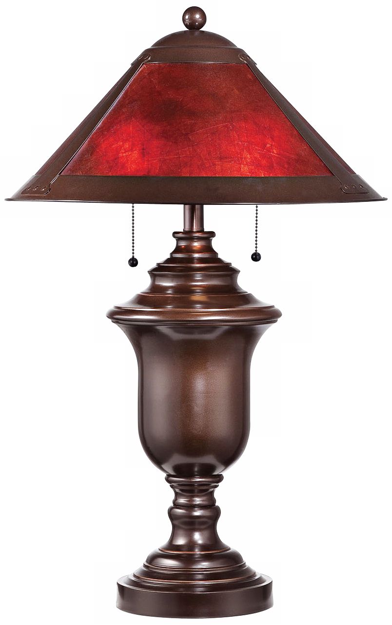 Mica Table Lamps on Gilson Aged Bronze With Mica Shade Table Lamp   Lampsplus Com