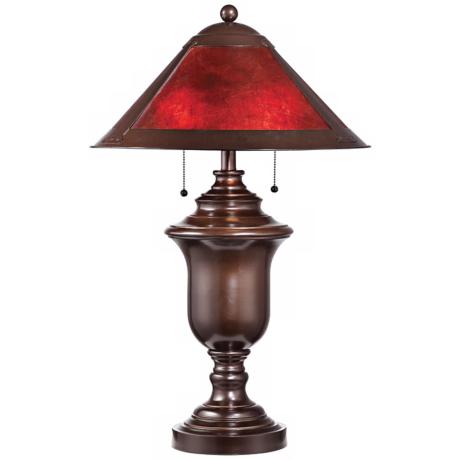 Mica Table Lamps on Gilson Aged Bronze With Mica Shade Table Lamp   Lampsplus Com