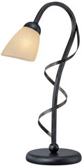 Wavia 20 High Light Amber Glass Table Lamp U8379