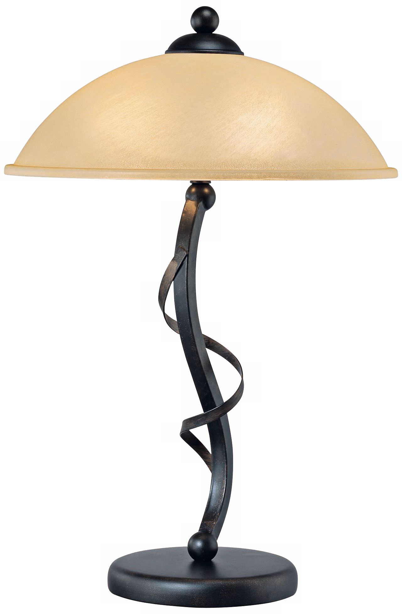 Wavia 23 1/4" High Amber Glass Table Lamp