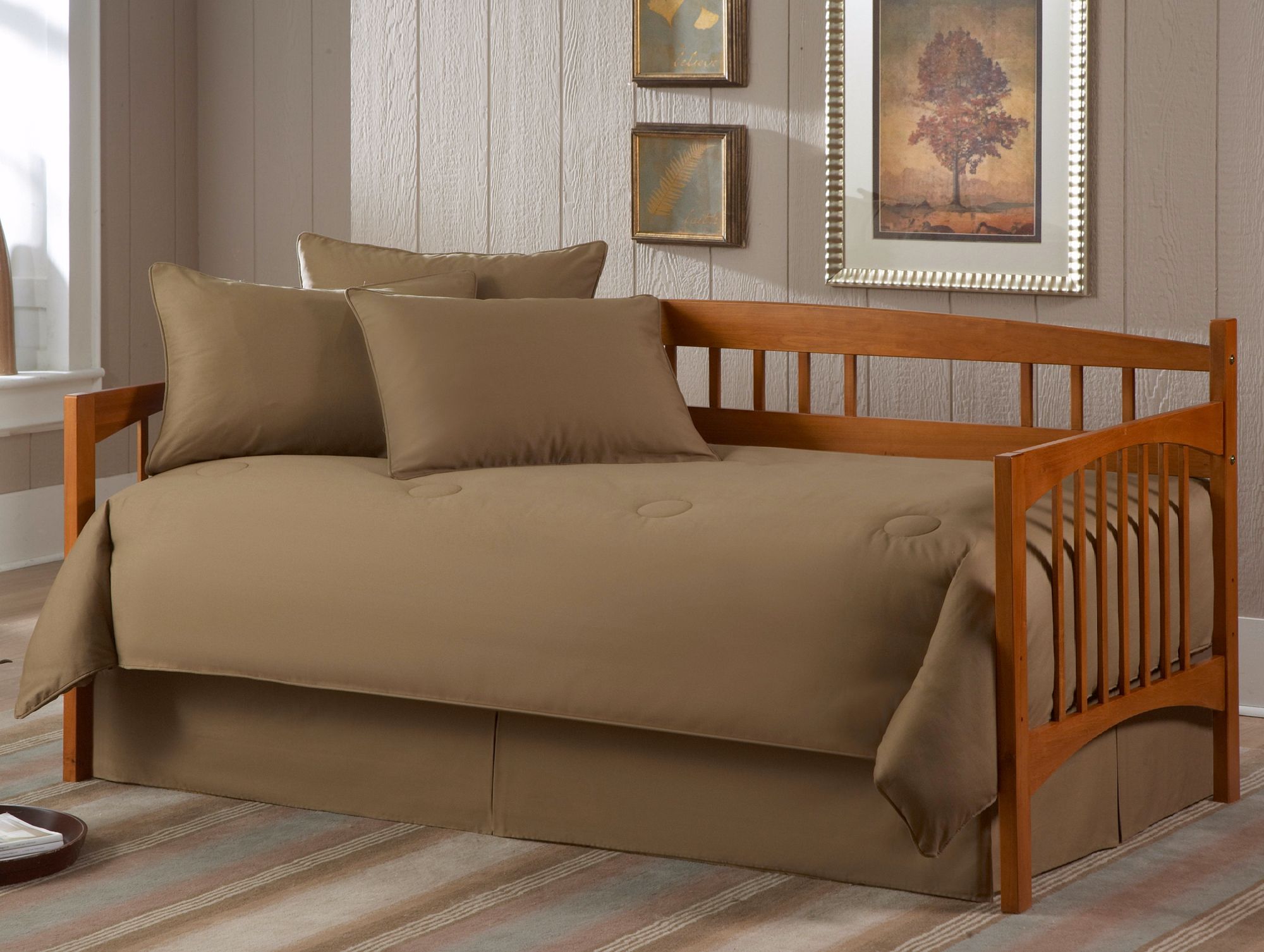 Solid Khaki Paramount 5-Piece Daybed Bedding Set