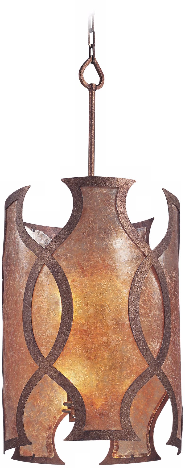 Mandarin 8-Light 22" Wide Copper Mica Pendant Light