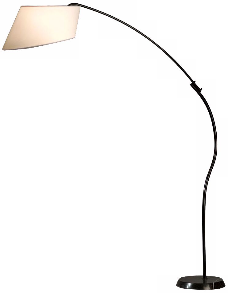 Nova Black and White Ibis Arc Floor Lamp